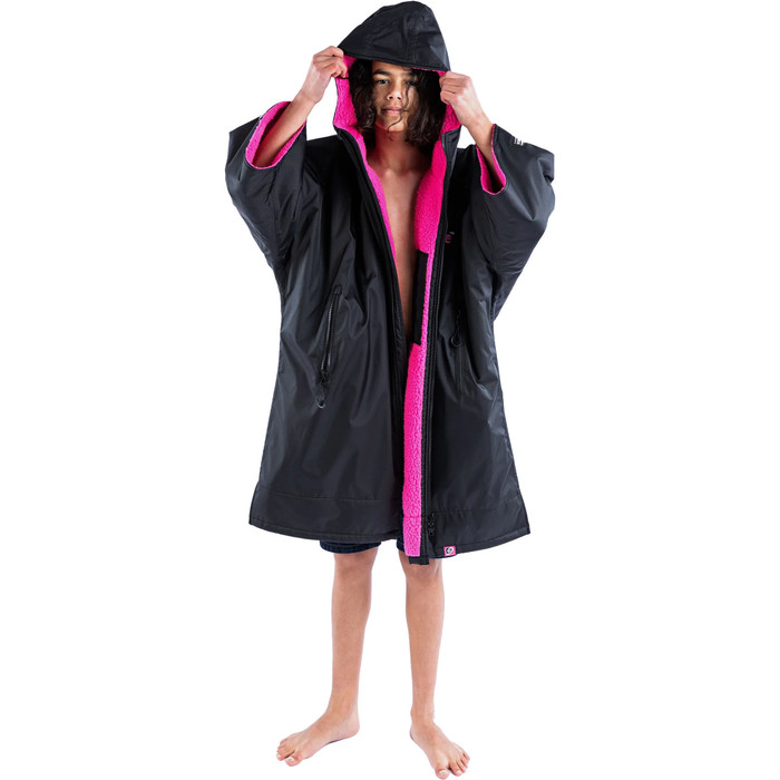 2024 Dryrobe Advance Junior Kurzarm-Wechsel Robe V3 V3KSS - Black / Pink